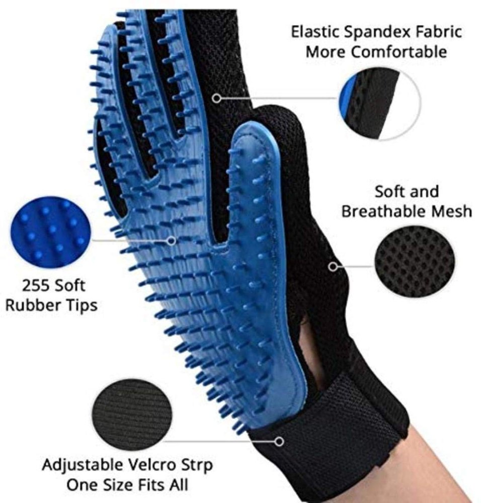 Grooming Glove plastic (Blue)