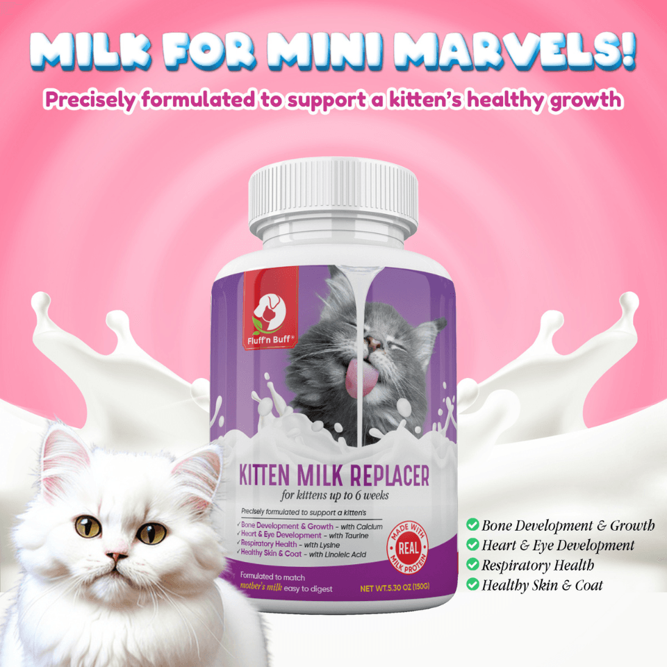 Fluff n Buff Milk Replacer for Cats And Kittens - 150 Gram