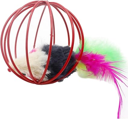 Interactive Mouse Cage Ball Toy For Cat