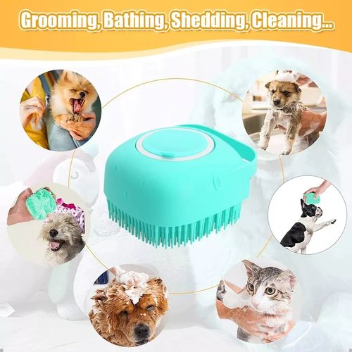 Pet/Dog/Cat Grooming Silicone Massage Shower Bath Brush