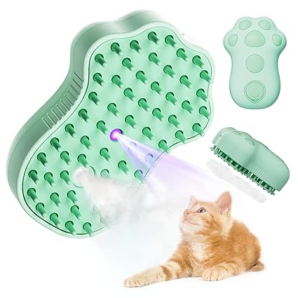 Steam Brush with Ultraviolet Rays, Pet Cleaning and Massage Brush, Used for Dandruff and Loose Hair on Cats