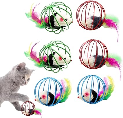 Interactive Mouse Cage Ball Toy For Cat