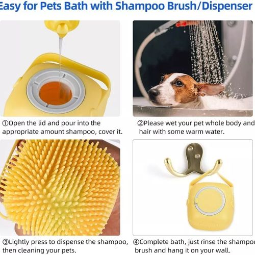 Pet/Dog/Cat Grooming Silicone Massage Shower Bath Brush