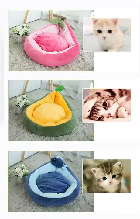 Avacado Shaped Cat Bed