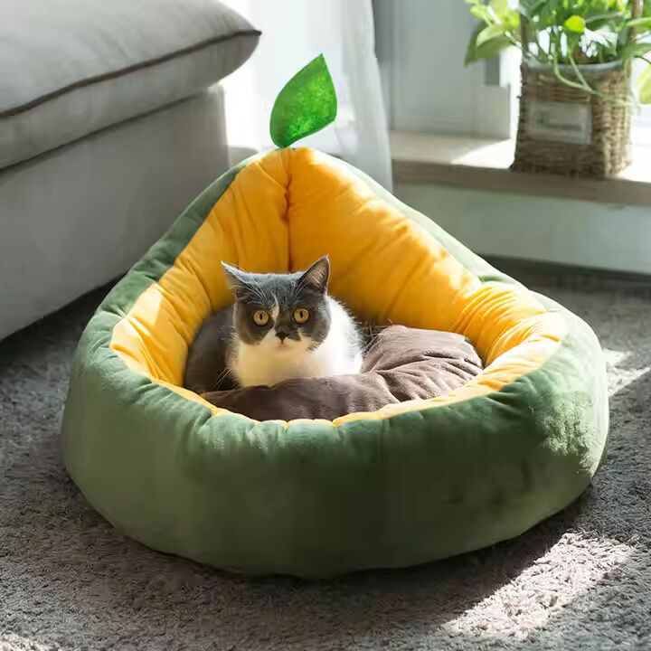 Avacado Shaped Cat Bed