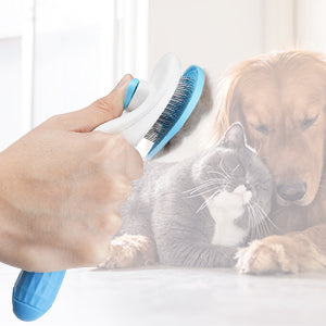 Cat & Dog Brush, Self Cleaning Slicker Brushes for Shedding and Grooming Removes Loose Undercoat for Cats Dogs