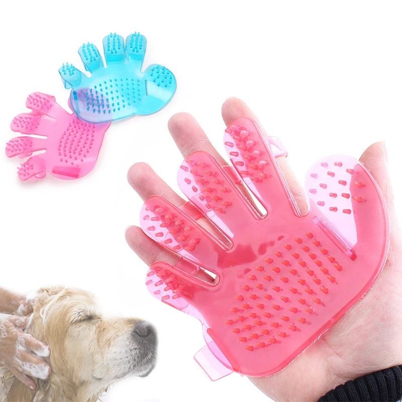 Pet Cat Grooming Five Finger Brush Massager Deshedding Glove