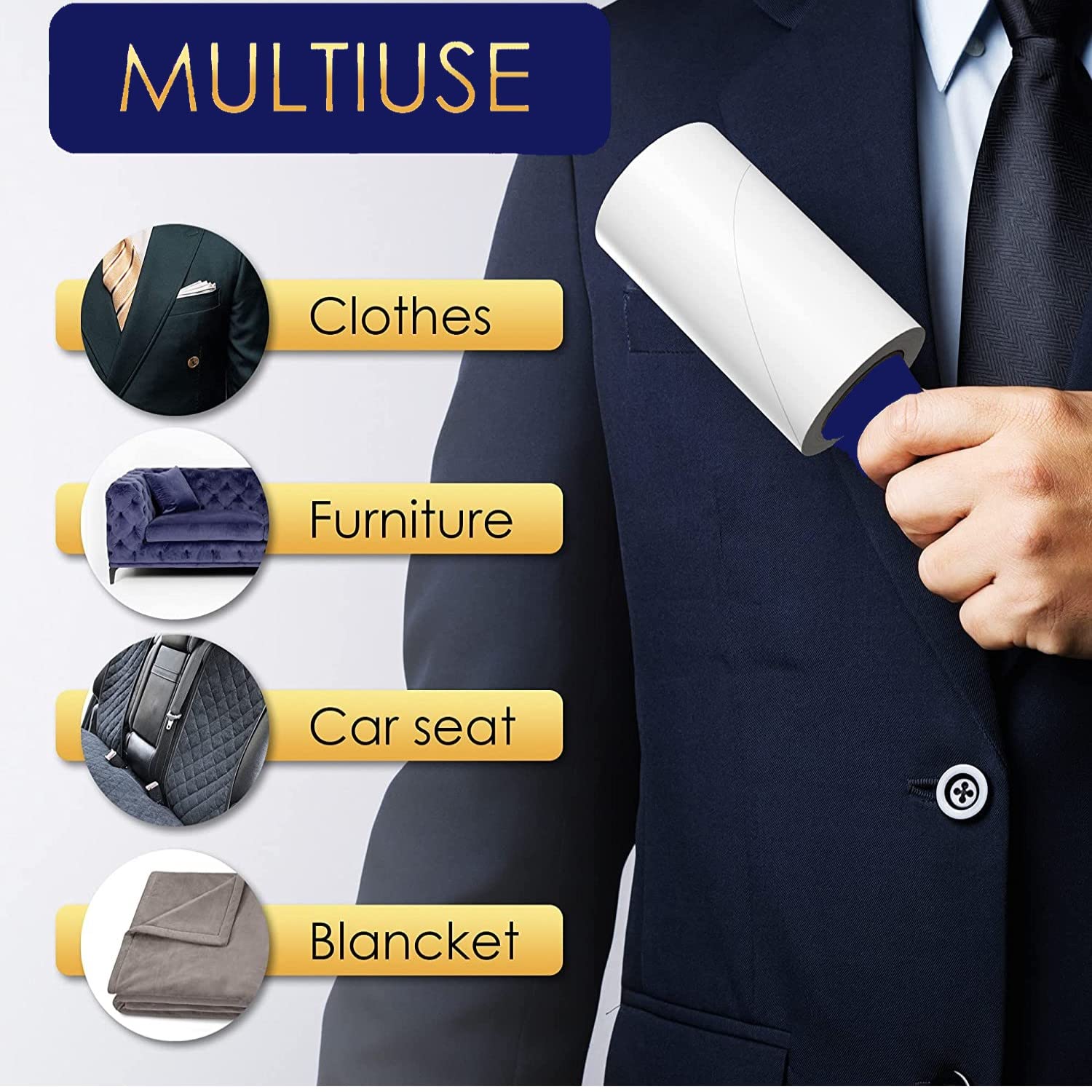 Discount Bundles Lint Roller for Cat Fur and Dog Hair Remover