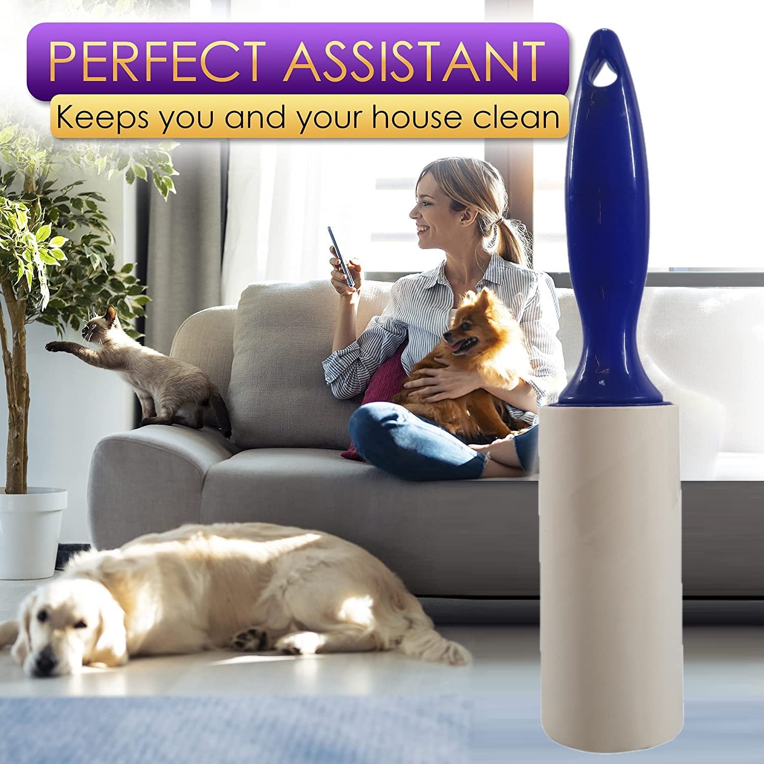 Discount Bundles Lint Roller for Cat Fur and Dog Hair Remover