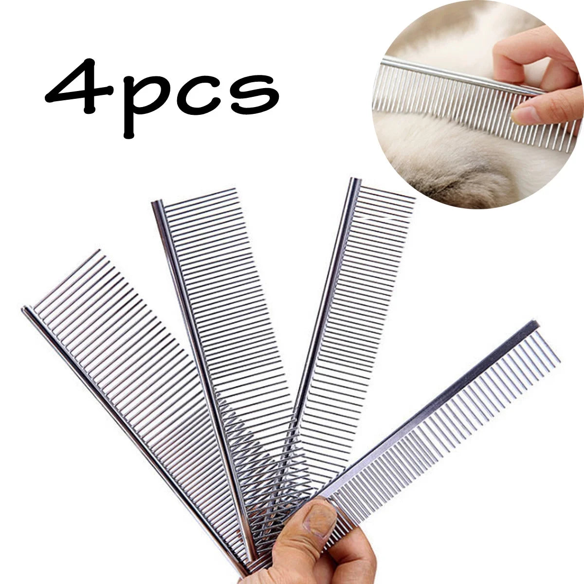 Stainless Steel Grooming Comb  L