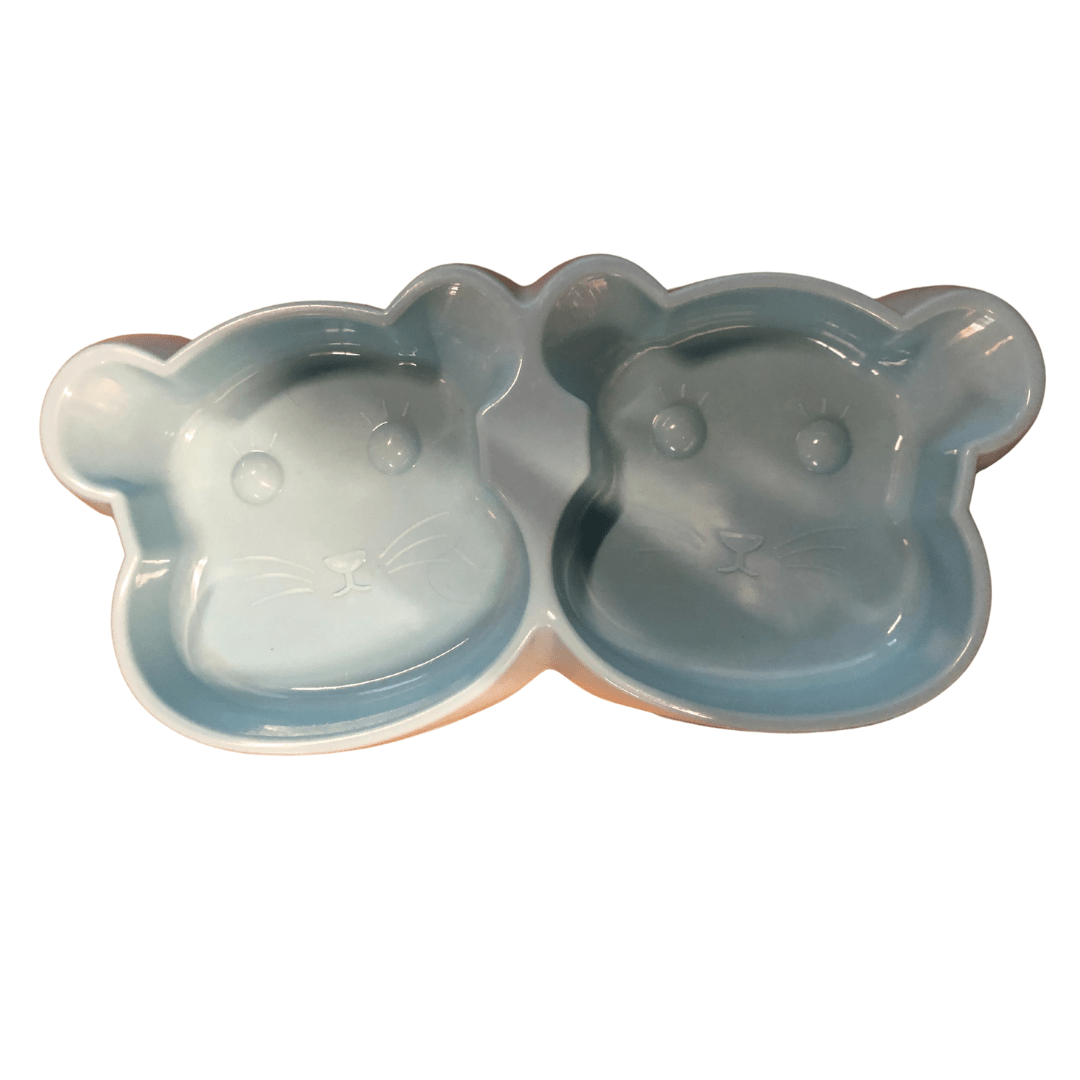 Double Bear Shape Bowl for Cats and Puppies