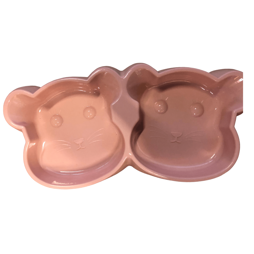 Double Bear Shape Bowl for Cats and Puppies