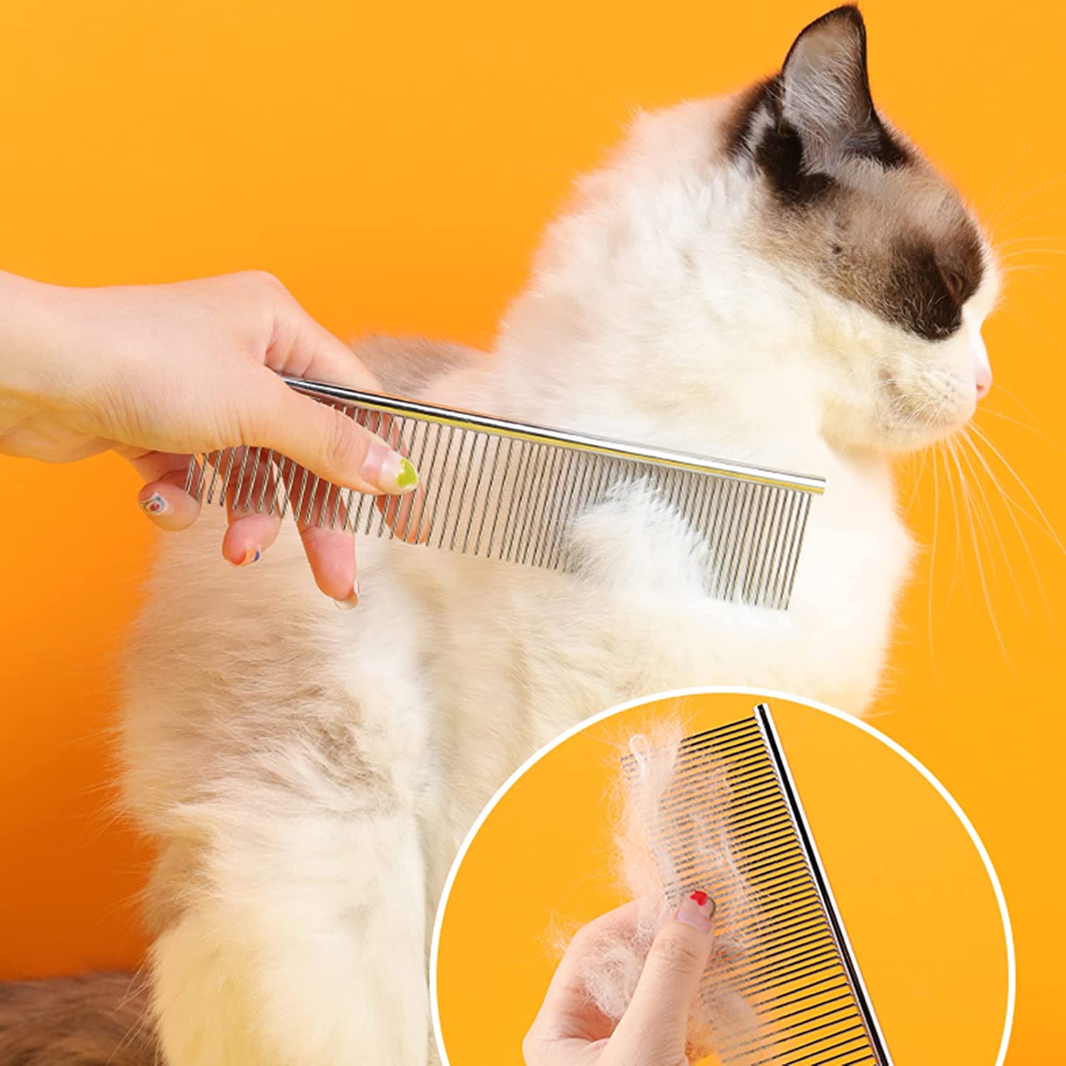 Grooming Steel Long Comb for Cats and Dogs
