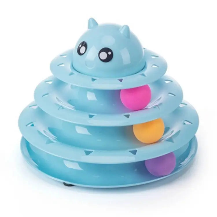 Tower Toy 3 Layer with head Interactive Toy For Cats