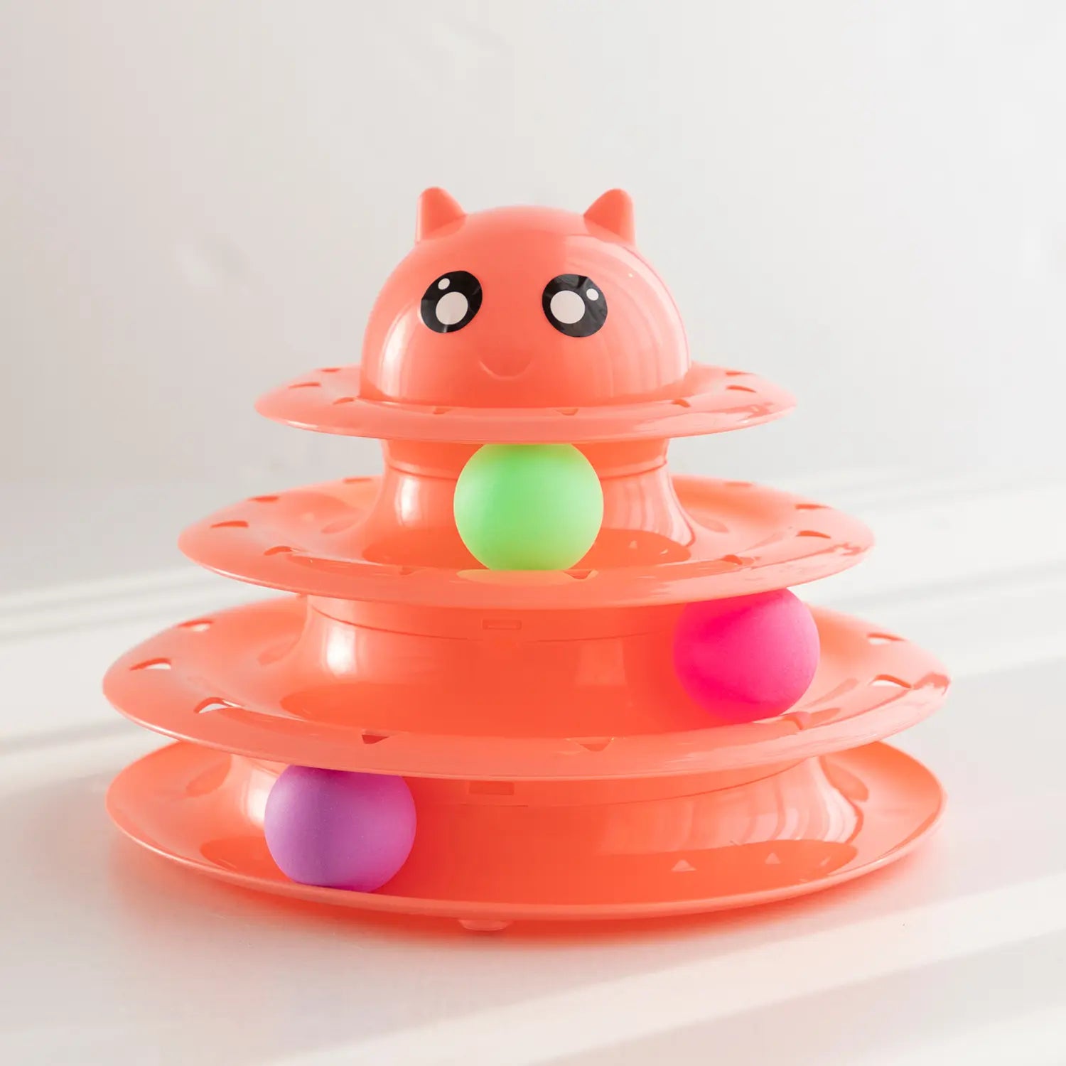 Tower Toy 3 Layer with head Interactive Toy For Cats