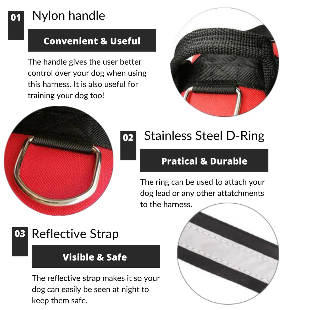 K9 No Pull Adjustable Harness For Dogs Imported