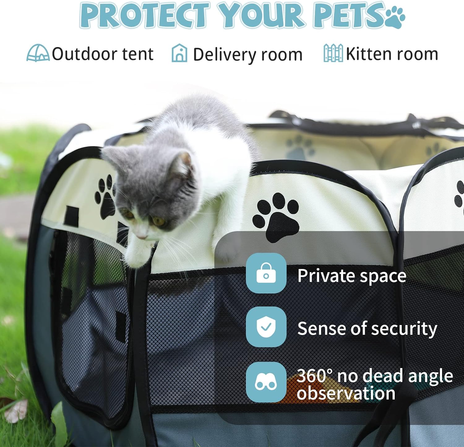 Kitten Cat Puppy Large Size Play Pen Kennel With Free Delivery