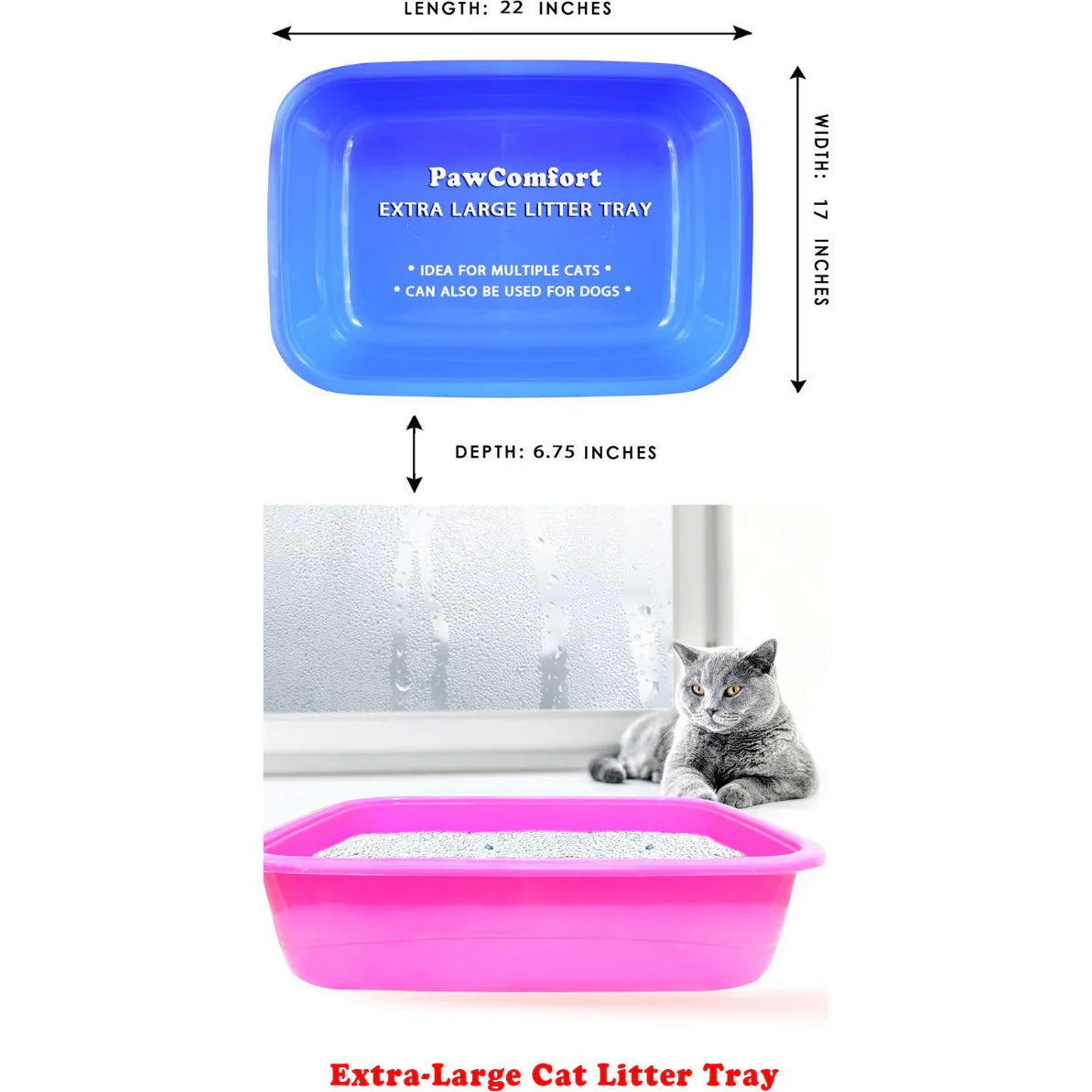 PawComfort Extra-Large Litter Tray