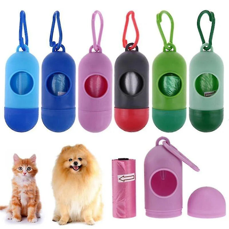 Leak Proof Poop Bags with Dispenser for Easy Cleaning Cats/Dogs (15 Bags per Roll)