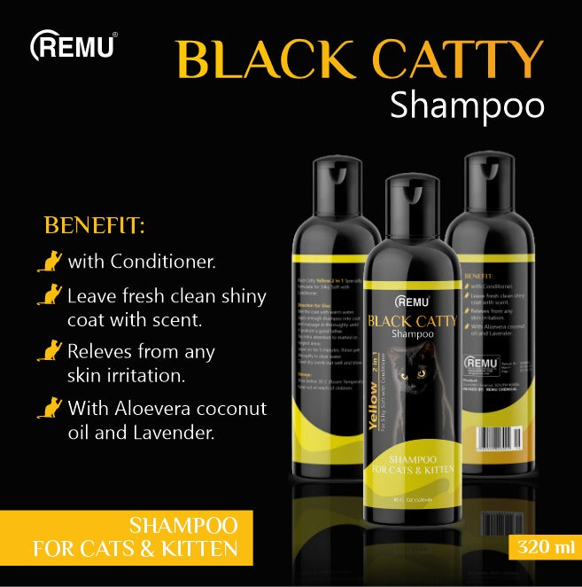 Remu - Black Catty Shampoo - 320ml