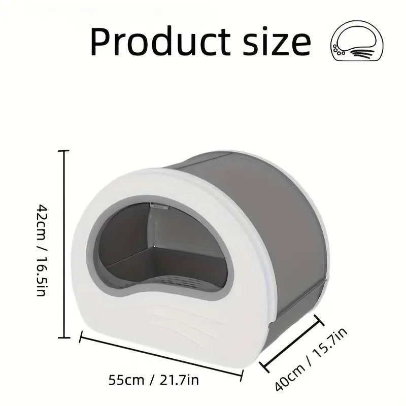 PawPalace Cat Litter Box with Sliding Tray