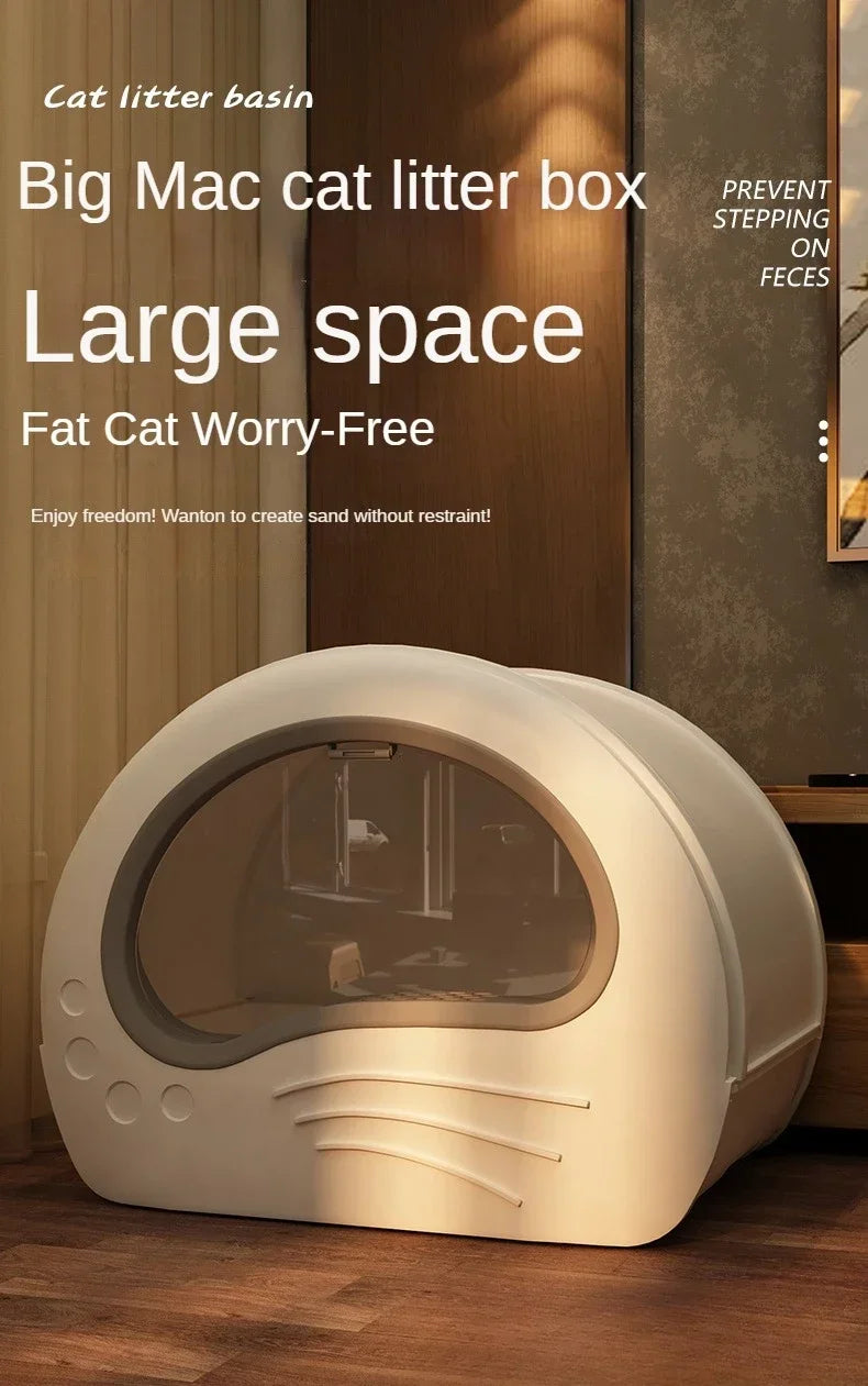 PawPalace Cat Litter Box with Sliding Tray
