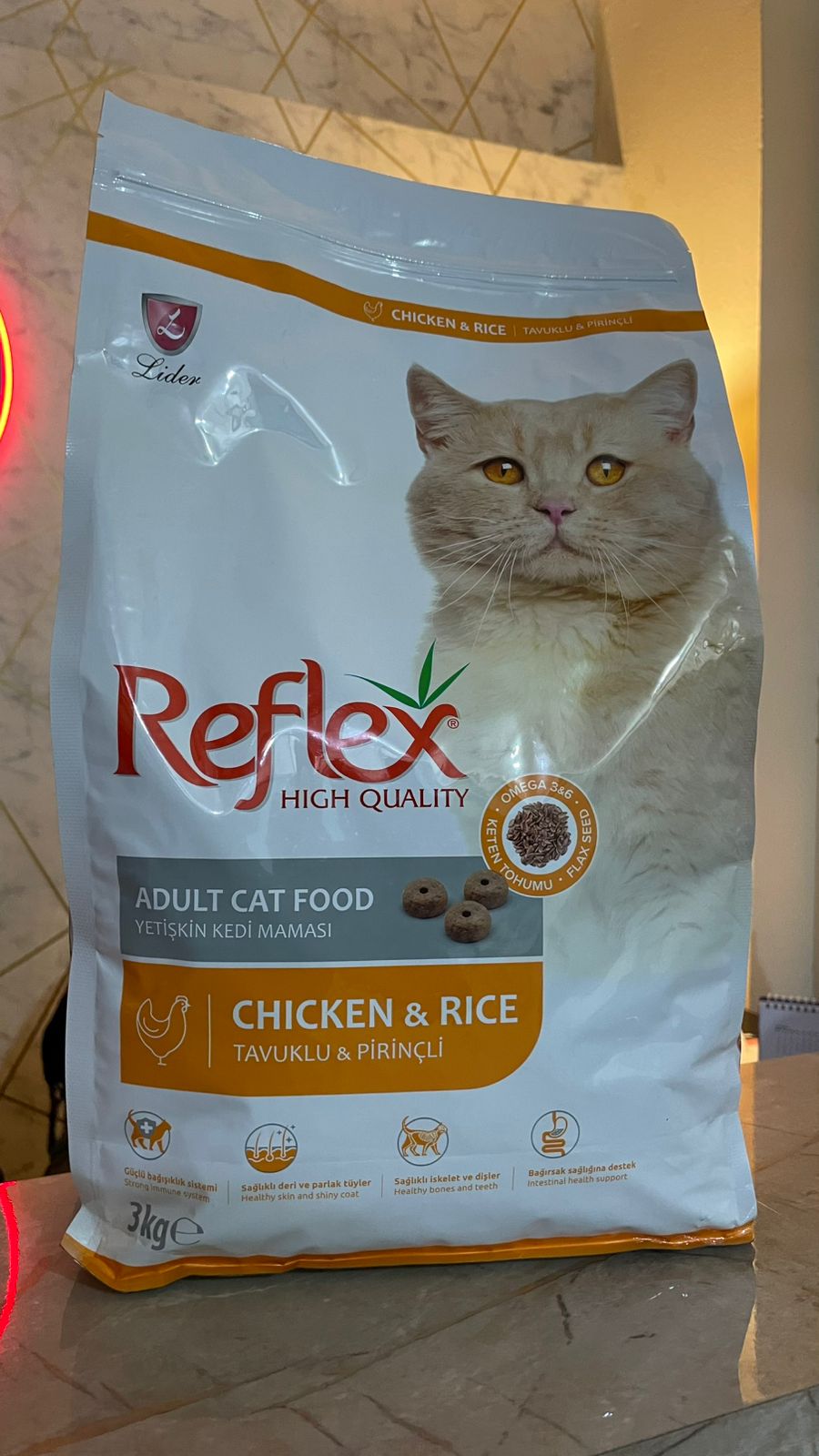 Reflex adult cat food chicken n rice 3kg