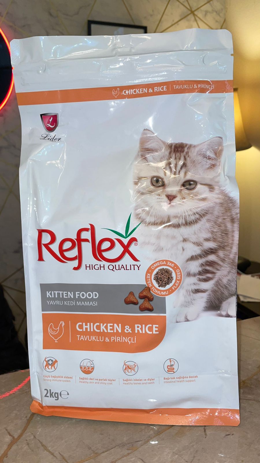 Reflex kitten food chicken and rice 2kg