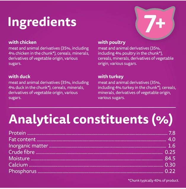 Whiskas Jelly Cat for Senior Cat 7+ years * 1 - 85gm Pouch