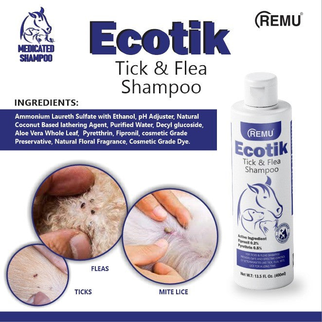 Remu Ecotik Tick & Flea Shampoo 120 ML