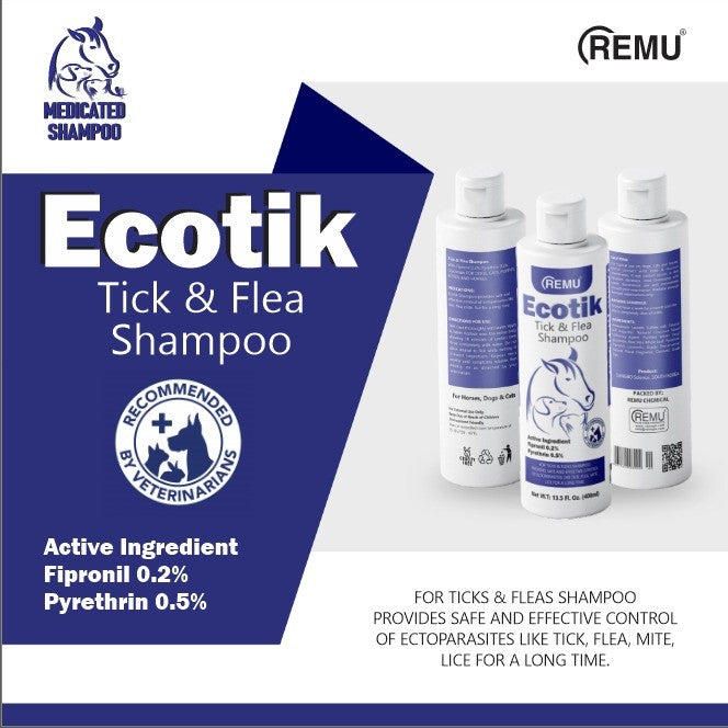 Remu Ecotik Tick & Flea Shampoo 120 ML